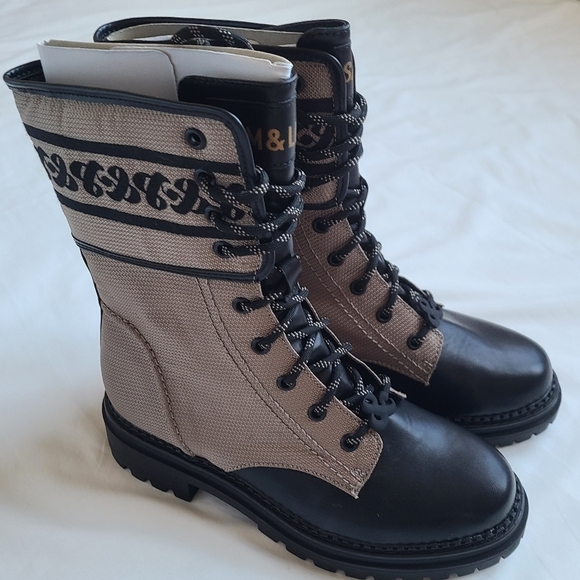 NWT Sam & Libby Black and Tan Boots - Picture 1 of 6